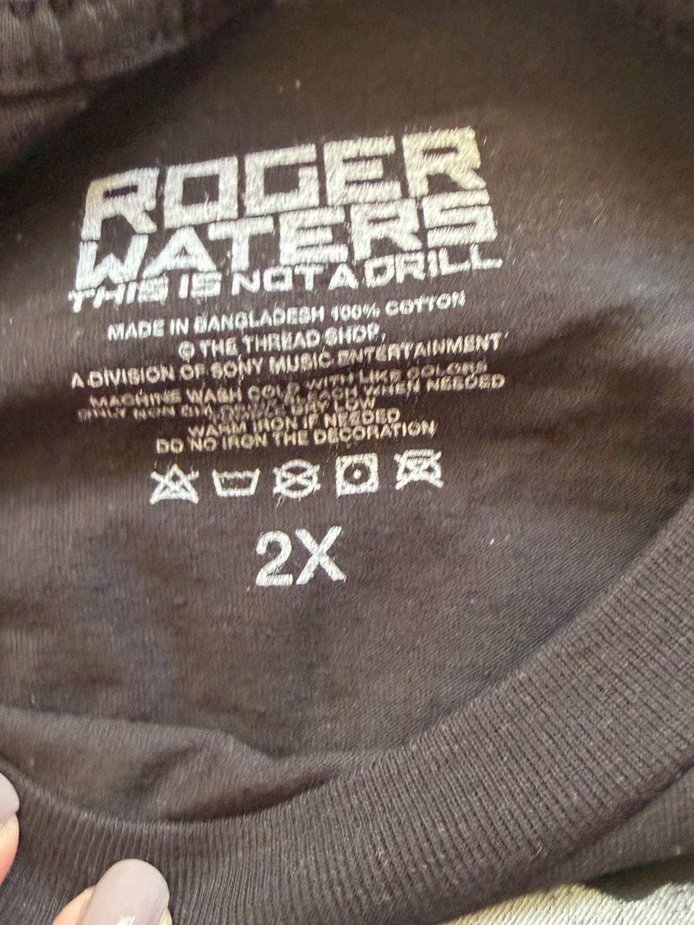 Roger Waters Black This Is Not A Drill Graphic Concert T Shirt 2X NEW Oversized - Picture 6 of 10